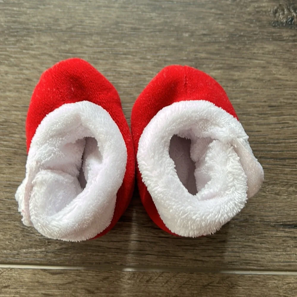 Baby Christmas Booties Sz 0-6M